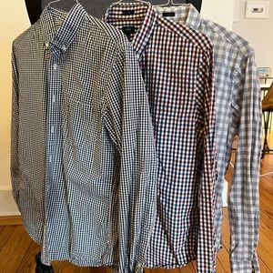 Three J Crew Men’s Large Slim Fit Button Downs